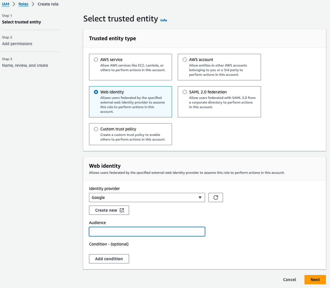 AWS Create Role